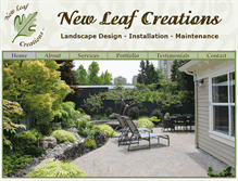 Tablet Screenshot of newleafcreations.com